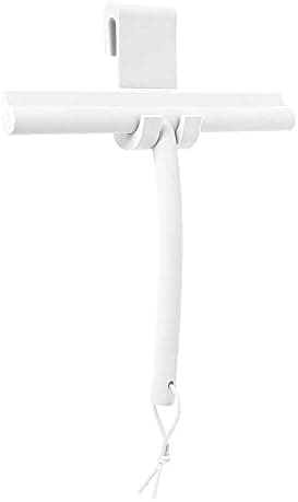 blomus -VIPO- Duschwischer für Anthrax/Grau, magnetgesteuerter Designduschaufhänger, streifenfreie Reinigung (H 20 cm, B