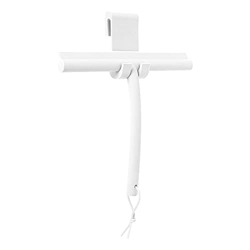 blomus -VIPO- Duschwischer für Anthrax/Grau, magnetgesteuerter Designduschaufhänger, streifenfreie Reinigung (H 20 cm, B