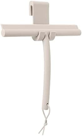 blomus -VIPO- Duschwischer für Anthrax/Grau, magnetgesteuerter Designduschaufhänger, streifenfreie Reinigung (H 20 cm, B