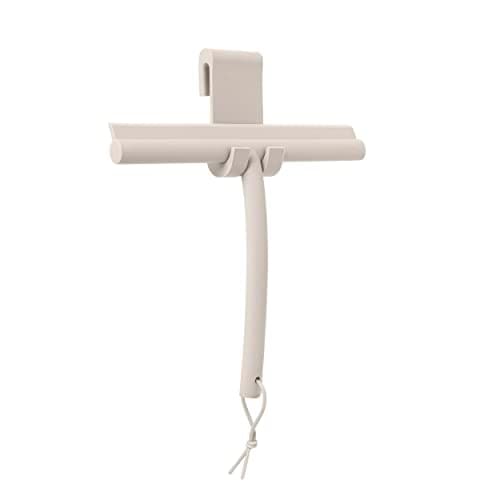 blomus -VIPO- Duschwischer für Anthrax/Grau, magnetgesteuerter Designduschaufhänger, streifenfreie Reinigung (H 20 cm, B