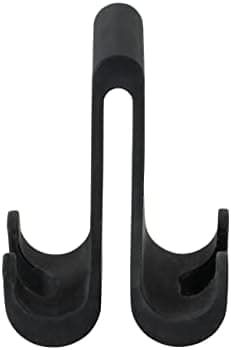 WENKO Doppel-Duschhaken Verna Duo Schwarz für Duschkabinen mit bis 10 mm Wandstärke