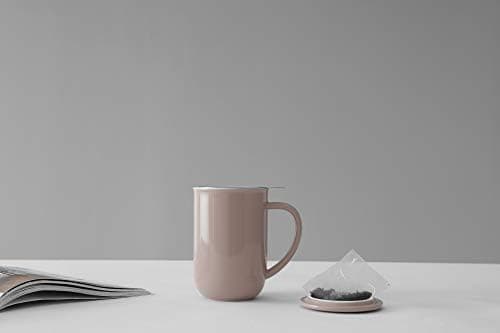 Viva Scandinavia Teetasse Glas Doppelwandig für Thermoglas und Tee-Verfeinerung, mit Edelstahl-Sieb und Bambus-Holz-Deck