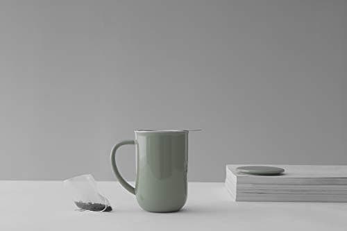 Viva Scandinavia Teetasse Glas Doppelwandig für Thermoglas und Tee-Verfeinerung, mit Edelstahl-Sieb und Bambus-Holz-Deck