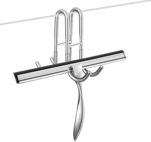Duschhaken CGBE Glaswand Ohne Bohren Edelstahl Handtuchhalter - Dusche 2 Stück 6-12 mm Rahmenlose Glastür

Duschhaken CG