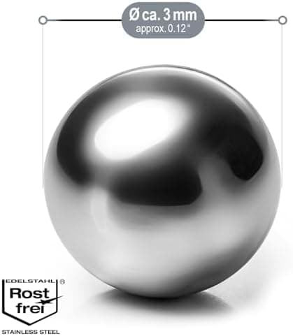 com-four® Edelstahl Reinigungsperlen für Flaschen – rostfrei & wiederverwendbar – Flaschen- und Weinwertung Reinigung (1