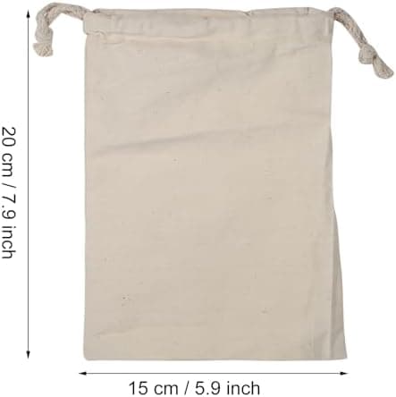 Baumwoll-Wäschesack waschbar mit Kordelzug für Reisen und Zuhause (15 x 20 cm)  
Waschbarer Wäschesack mit Kordelzug ide