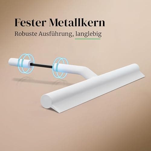 Silikon Duschabzieher ohne Bohren für Duschkabinenabzieher - Extra breiter Abzieher & Wischer - 24 cm Lippe