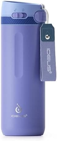 Ideaux Isolierbecher 14oz (420ml) | Doppelwandig | Eign. für Kaffee & Tee - Grün | Auslaufsicher | Reisebef. | Heiß & Ka