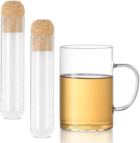 Borosilikatglas Teegläser Set für Heiß- und Kaltgetränke
| Teesieb Gläser 500ml mit Henkel und Deckel, perfekt für Tee