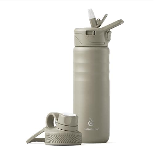 Ideaux Isolierbecher 14oz (420ml) | Doppelwandig | Eign. für Kaffee & Tee - Grün | Auslaufsicher | Reisebef. | Heiß & Ka