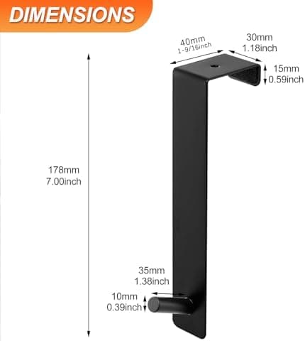 ARTOYS Silber Duschhaken ohne Bohren – 4 Stück für Badezimmerglas 8mm, Kleiderhaken, Duschbad