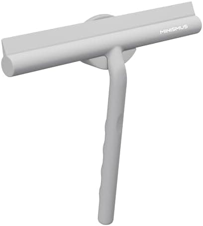 MINISMUS Silikon Duschabzieher – Selbstklebend, Glasabzieher für Duschemöbel, Badewasserabsorber – Magnet-Halterung, Ohn