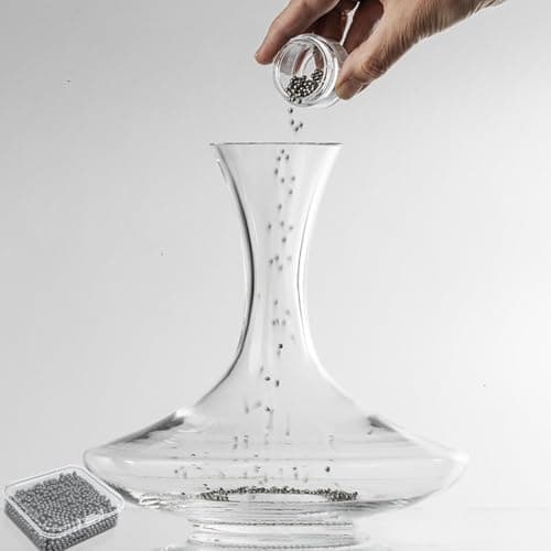 Edelstahl Reinigungsperlen 1600 Stück 3mm Flaschenreiniger Dekanter Vasen Karaffen Rostfrei