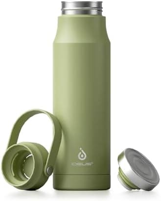 Ideaux Isolierbecher 14oz (420ml) | Doppelwandig | Eign. für Kaffee & Tee - Grün | Auslaufsicher | Reisebef. | Heiß & Ka