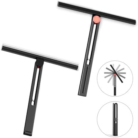 Premium Duschabzieher Silikon 360° drehbar für Multizweck-Nutzung 28 cm