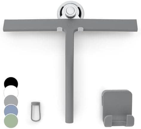 Gütewerk hygienischer Silikon-Abzieher, Badezimmer Zubehör 28cm Halterung ohne Bohren