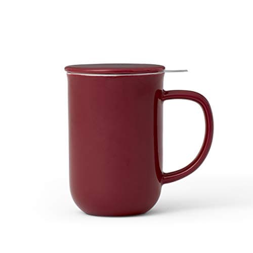 Viva Scandinavia Teetasse Glas Doppelwandig für Thermoglas und Tee-Verfeinerung, mit Edelstahl-Sieb und Bambus-Holz-Deck
