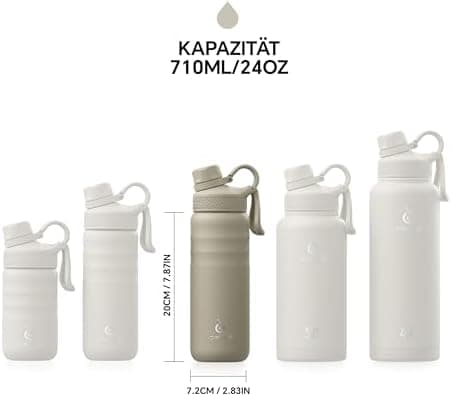 Ideaux Isolierbecher 14oz (420ml) | Doppelwandig | Eign. für Kaffee & Tee - Grün | Auslaufsicher | Reisebef. | Heiß & Ka