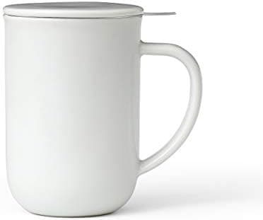 Viva Scandinavia Teetasse Glas Doppelwandig für Thermoglas und Tee-Verfeinerung, mit Edelstahl-Sieb und Bambus-Holz-Deck