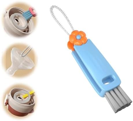 Multifunktionaler 3-in-1-Becherdeckel-Reinigungsbürste für Wasserflaschen-Gewaser-Pflege (Grün)  
Mehrfunktionaler Reini