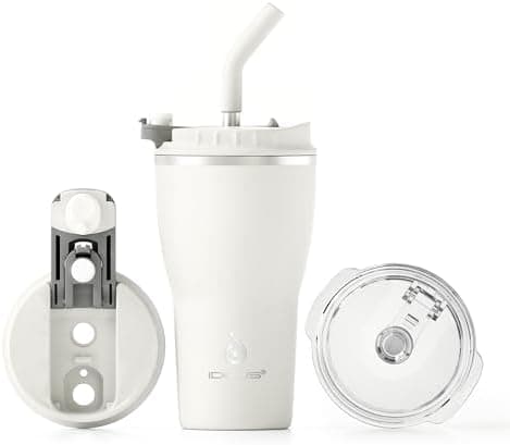 Ideaux Isolierbecher 14oz (420ml) | Doppelwandig | Eign. für Kaffee & Tee - Grün | Auslaufsicher | Reisebef. | Heiß & Ka