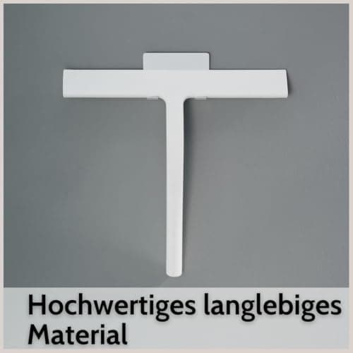 DEKAZIA® Duschabzieher Schwarz - Silikon Wasserabzieher für Dusche - Robust für Glas und Fliesen - Hochgewordene Abgießk