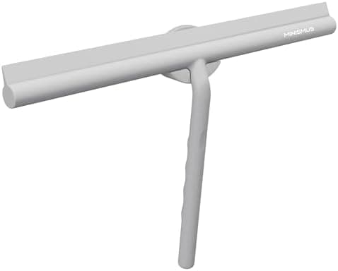 MINISMUS Silikon Duschabzieher – Selbstklebend, Glasabzieher für Duschemöbel, Badewasserabsorber – Magnet-Halterung, Ohn