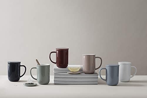Viva Scandinavia Teetasse Glas Doppelwandig für Thermoglas und Tee-Verfeinerung, mit Edelstahl-Sieb und Bambus-Holz-Deck