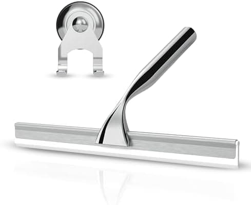 Stracks® Edelstahl Duschabzieher - Kein Bohren! Grau - Duschabzieher, Duschzubehör, Fenster Abzieher Wischer