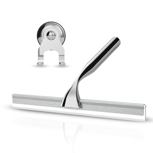 Stracks® Edelstahl Duschabzieher - Kein Bohren! Grau - Duschabzieher, Duschzubehör, Fenster Abzieher Wischer