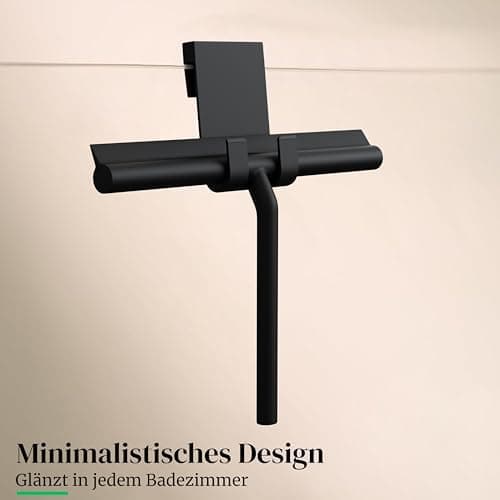 Silikon Duschabzieher ohne Bohren für Duschkabinenabzieher - Extra breiter Abzieher & Wischer - 24 cm Lippe