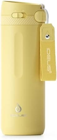 Ideaux Isolierbecher 14oz (420ml) | Doppelwandig | Eign. für Kaffee & Tee - Grün | Auslaufsicher | Reisebef. | Heiß & Ka