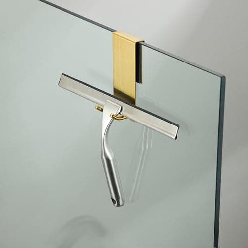 Kegii Duschhaken ohne Bohren - Ideal für Glasstärken von 6-12 mm | Für Handtücher und Duschabzieher | 2er Set Matt Schwa