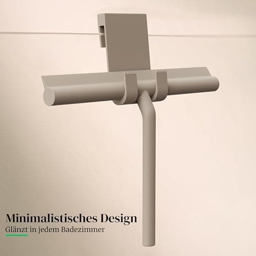 Silikon Duschabzieher ohne Bohren für Duschkabinenabzieher - Extra breiter Abzieher & Wischer - 24 cm Lippe