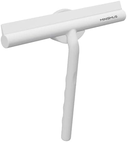 MINISMUS Silikon Duschabzieher – Selbstklebend, Glasabzieher für Duschemöbel, Badewasserabsorber – Magnet-Halterung, Ohn