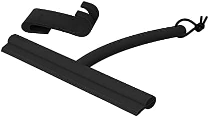 blomus -VIPO- Duschwischer für Anthrax/Grau, magnetgesteuerter Designduschaufhänger, streifenfreie Reinigung (H 20 cm, B