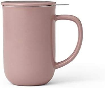 Viva Scandinavia Teetasse Glas Doppelwandig für Thermoglas und Tee-Verfeinerung, mit Edelstahl-Sieb und Bambus-Holz-Deck