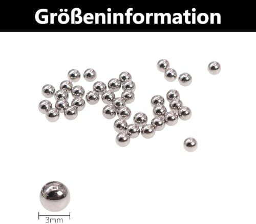 900 Stück Edelstahlkugeln Reinigungsperlen für Flaschen, Dekantern und Karaffen - Hochwertige Reinigungskugeln!
| Reini