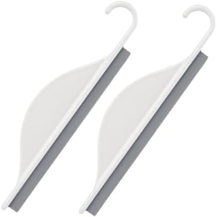 2 Stück Silikon Abzieher für Dusche und Fenster - Glasabdeckungen mit Hochhalten und Einfachentfernung | 10 Stück / Set