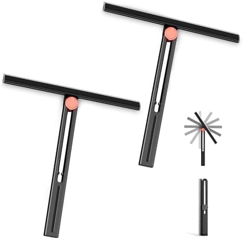 Premium Duschabzieher Silikon 360° drehbar für Multizweck-Nutzung 28 cm