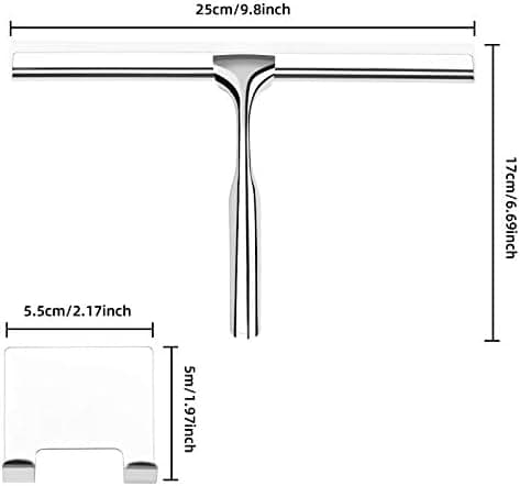 Edelstahl Duschabzieher 25cm Reinigung ohne Bohren für Badezimmer und Küche