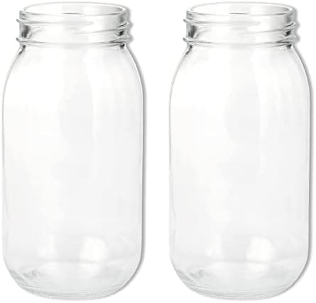Schramm® Keimglas für Sprossen mit Gestell - Sprossenglas Keimgerät Set, 2 Ersatzgläser ohne Deckel, 750 ml, Keimglas-Er