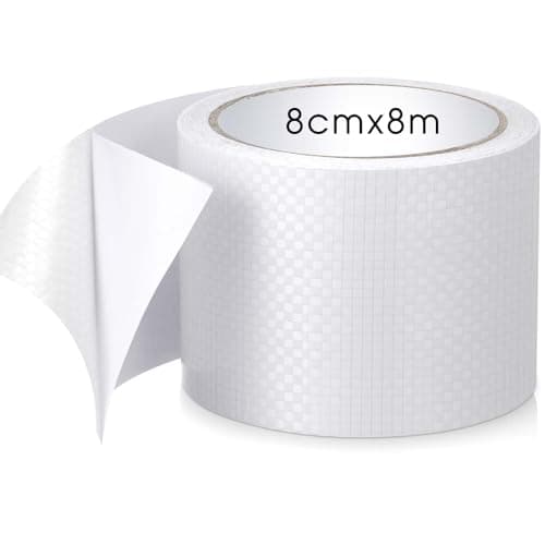 Sinmoe PE Planenband für Lkw-Reparatur - Wasserdicht - Zelt-Flicken - Kfz-Anhänger-Reparatur (8cm x 8m, Transparent)