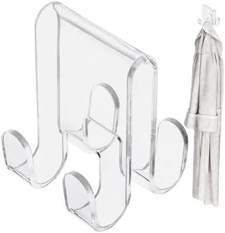 Generisch Doppelhaken Für Acrylglas Duschwand, Badewasserhandtücher Zum Hangen, Glasklusshaken Für Badezimmer - Duschreg