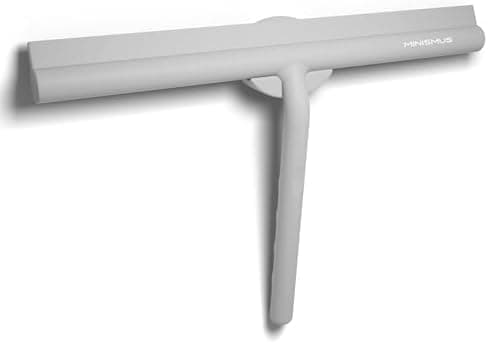 MINISMUS Silikon Duschabzieher – Selbstklebend, Glasabzieher für Duschemöbel, Badewasserabsorber – Magnet-Halterung, Ohn