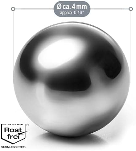 com-four® Edelstahl Reinigungsperlen für Flaschen – rostfrei & wiederverwendbar – Flaschen- und Weinwertung Reinigung (1