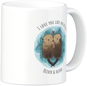 Personalisierte Tasse mit Namen und Motiv – 325ml, Keramik, vers. Farben – Geschenkidee für Männer und Frauen – Jahresta