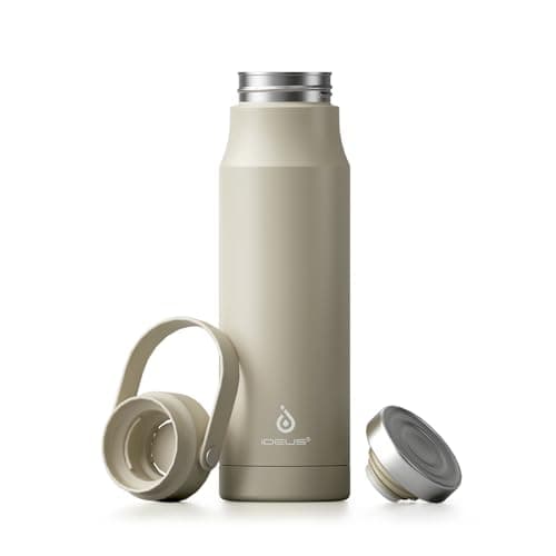 Ideaux Isolierbecher 14oz (420ml) | Doppelwandig | Eign. für Kaffee & Tee - Grün | Auslaufsicher | Reisebef. | Heiß & Ka