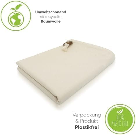 Wäschesack 2er Set 50 x 70 cm - Reise 100% Baumwolle OEKO-TEX zertifiziert, Wäschebeutel, Schmutzwäschebeutel