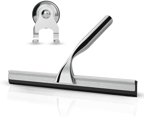 Stracks® Edelstahl Duschabzieher - Kein Bohren! Grau - Duschabzieher, Duschzubehör, Fenster Abzieher Wischer